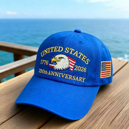 250th Anniversary Hat USA Patriotic Baseball Caps Eagle