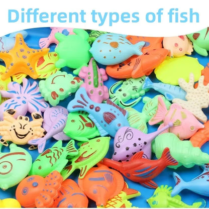 Inflatable fish pond children's magnetic fishing toy pool