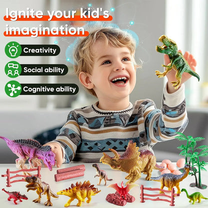 46 Pcs Dinosaur Toy, Dinosaur Figurines Includes Dino Aufbewahrungsbox,