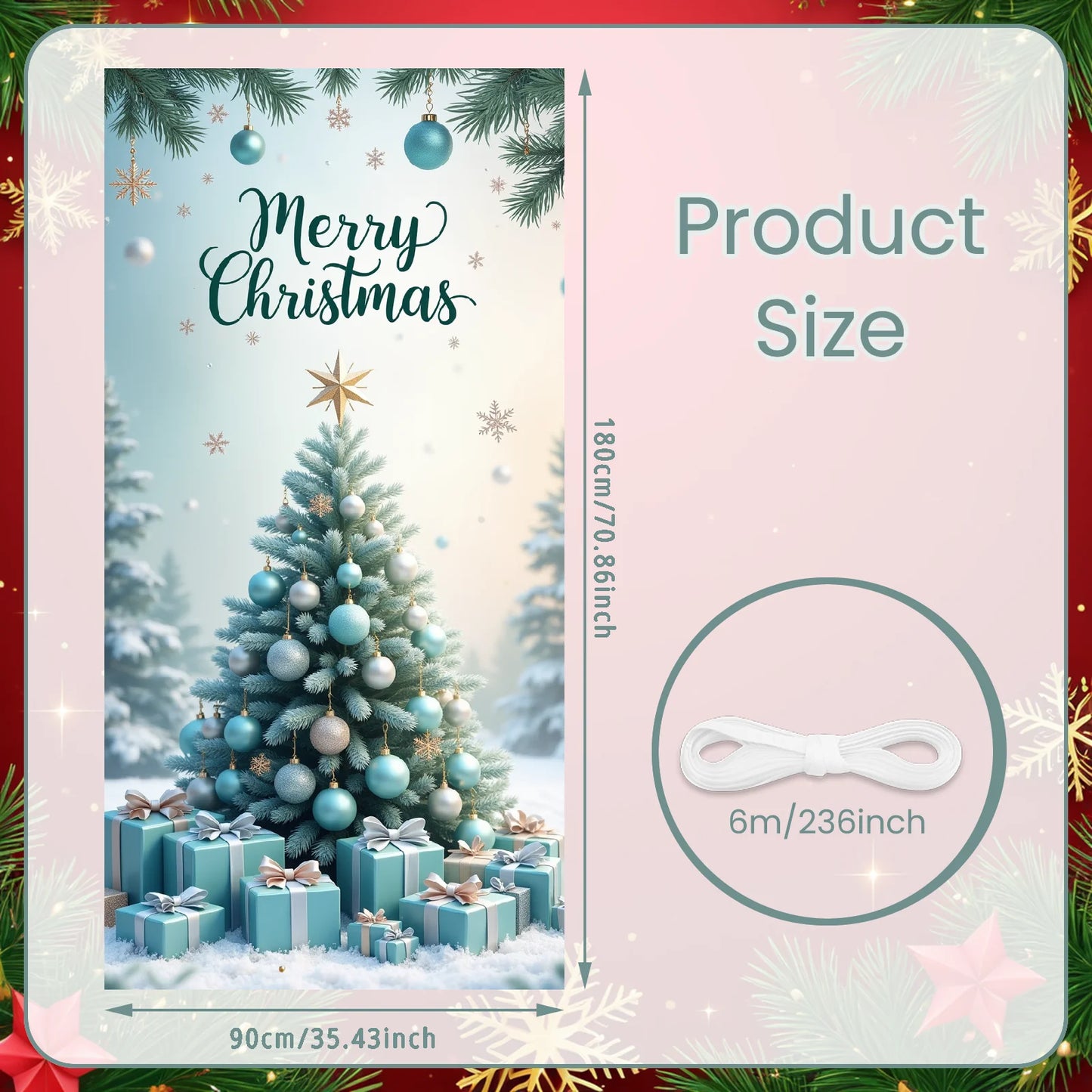 Christmas snowman Hanging Flag Door Banner