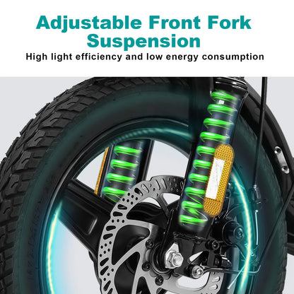 14-inch electric bike, easy to fold, adult commuter electric bike,