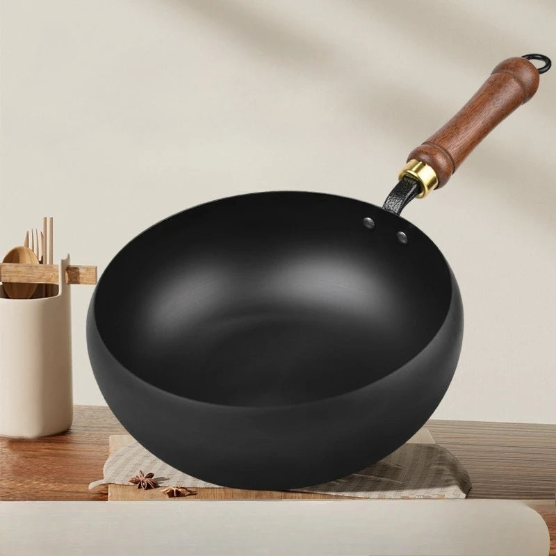 "Big belly pot, hand-forged, deepened frying pan,
