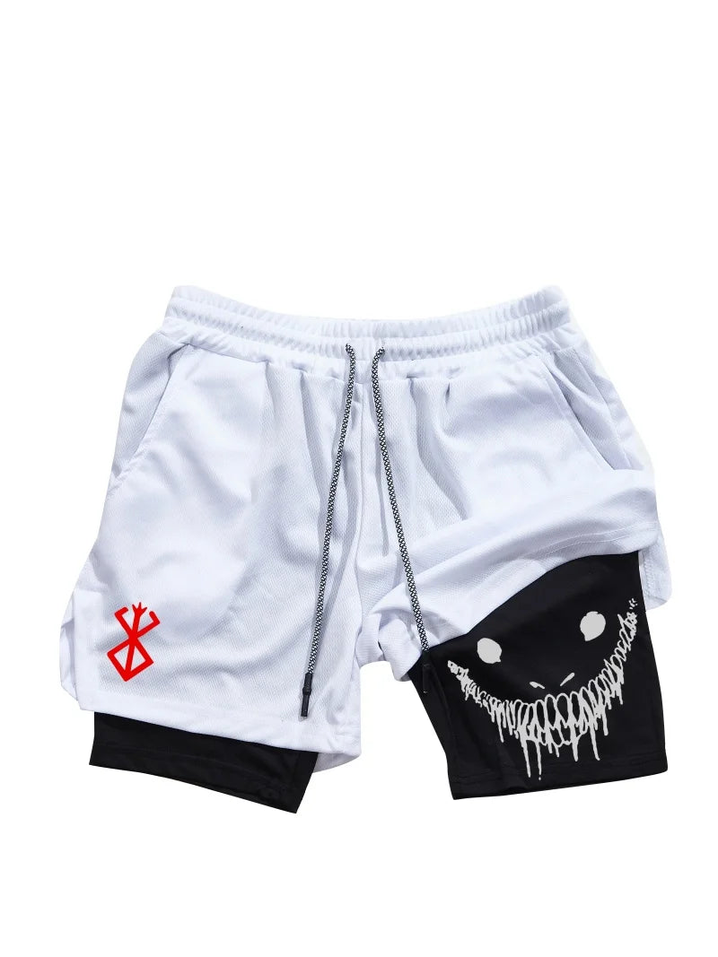Berserk- Men's 2-in-1 sports shorts, running