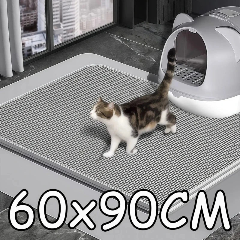 90CMX60CM Cat Litter Mat Waterproof Double Layer Pet Litter Box