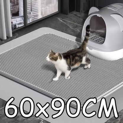 90CMX60CM Cat Litter Mat Waterproof Double Layer Pet Litter Box