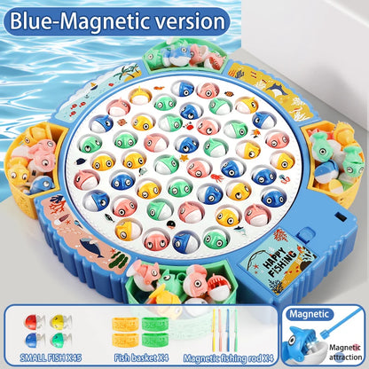 Magnetic Rotating Fishing Game Plate - Fishing Toy with Music