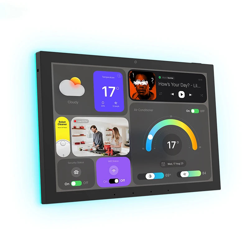 10.1 inch POE tablet wall mount android 14 smart home control panel,