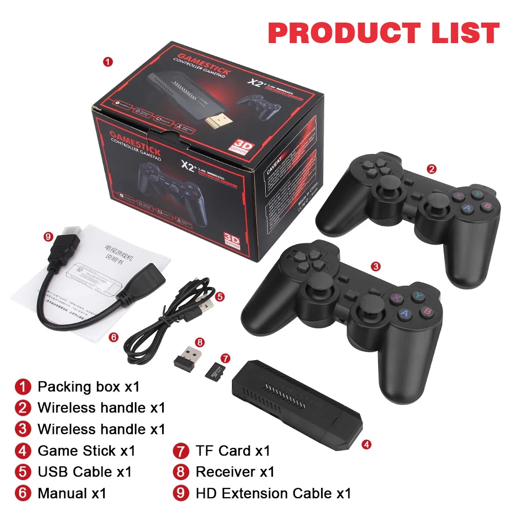 256G 58,000 Games GD10 Plus Game Stick 4K HD Video Game Console
