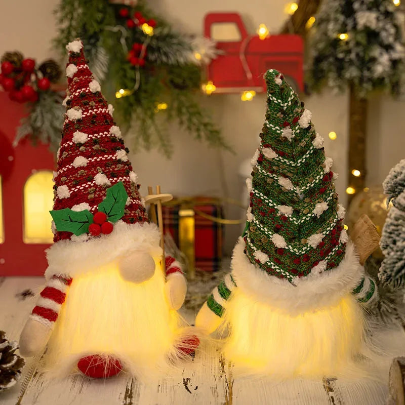 1~2pcs Gnome Christmas Decorations 30cm Light Up