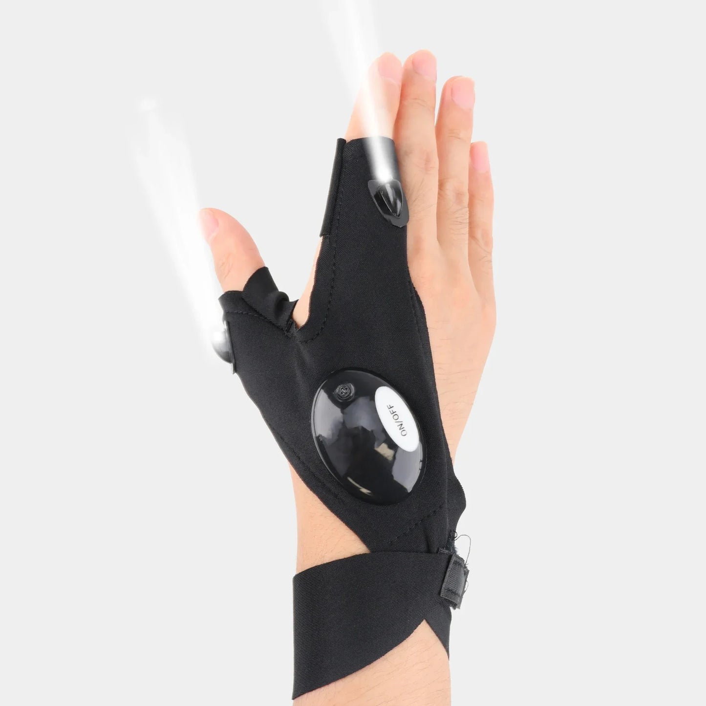 LED Half Finger Glove for Men Women Outdoor Waterproof