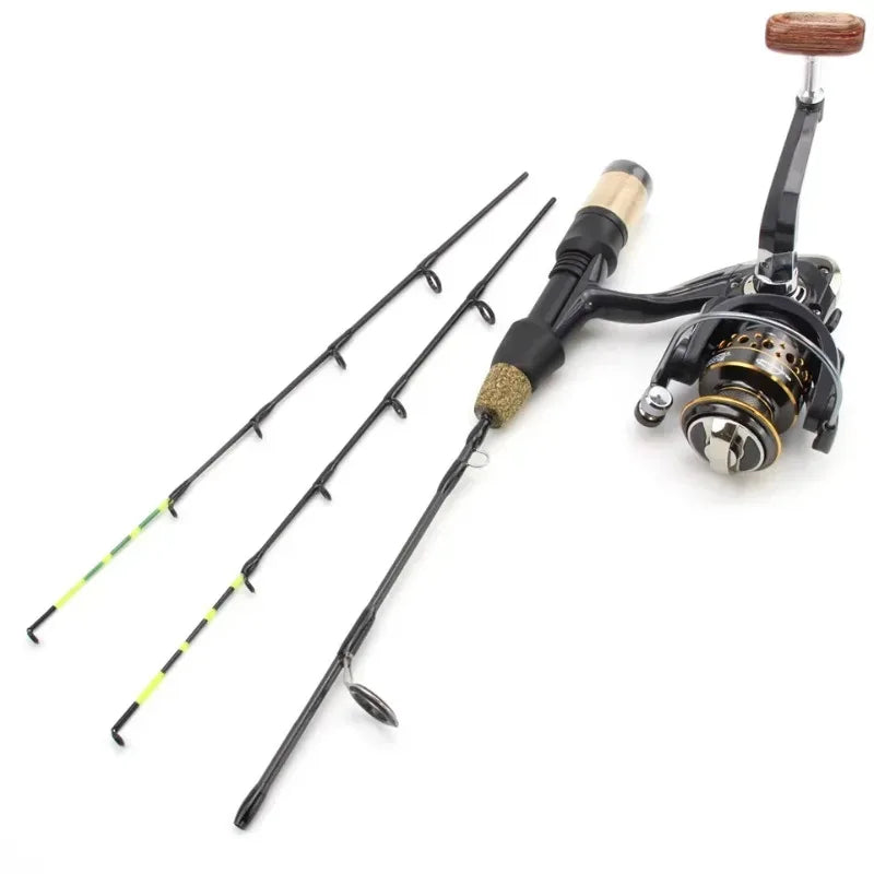 60cm 2 Tips Rod Reel Combos Winter Ice Fishing Rod Fishing Reel