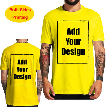 Custom T Shirt for Men Front Back Print