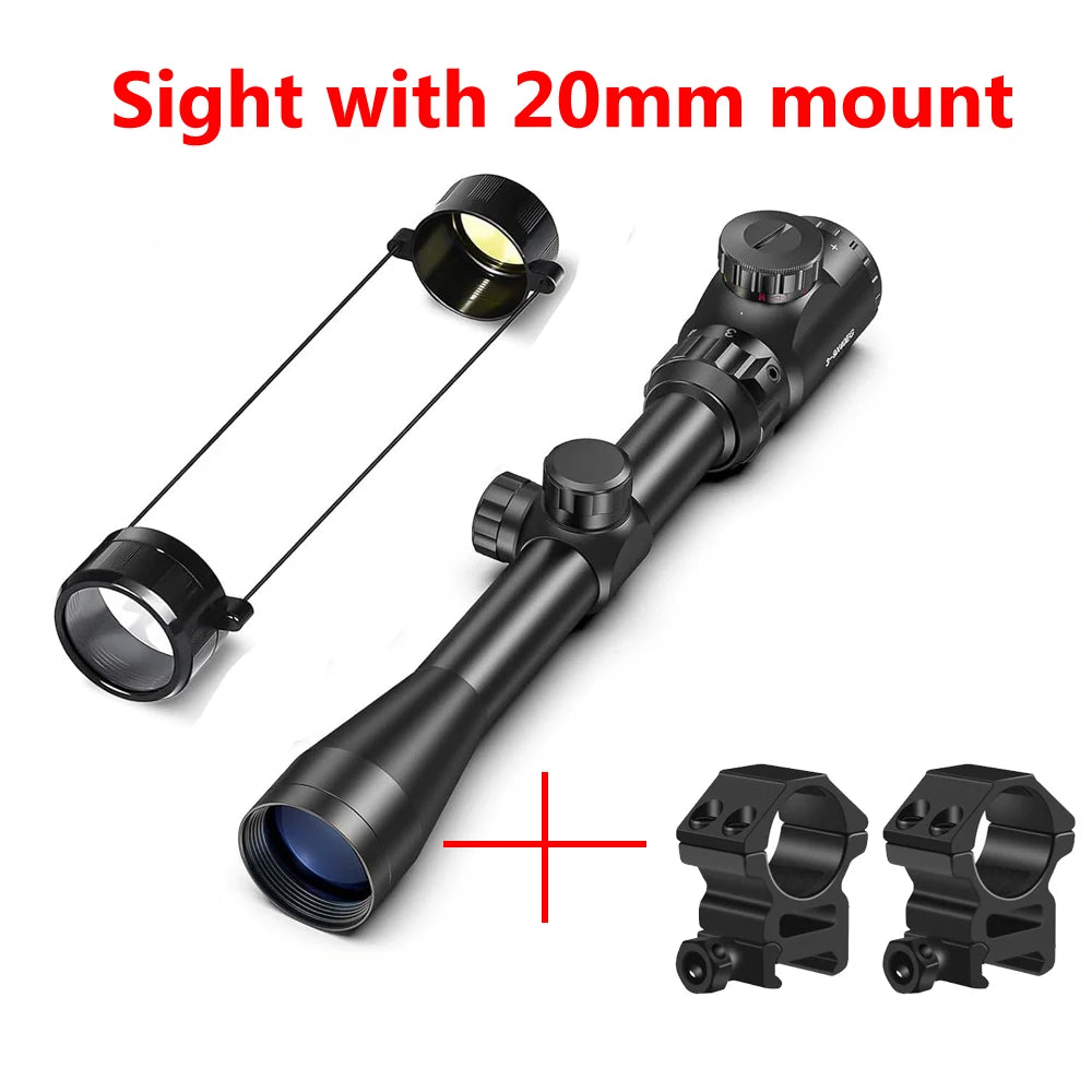 3-9x40 EG Rifle Scopes Hunting Sights Red and Green Light