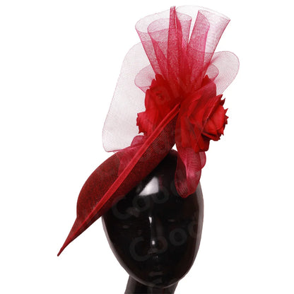 Chic Navy Fascinators Hat For Women Elegant Royal Ascot Millinery