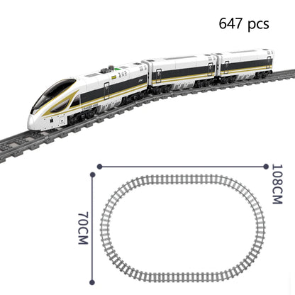 DOU BUILTBuilding Block City Train Track Model Electric