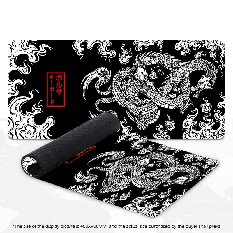 Japanese Dragon Large XXL Gaming Mousepad 900x400 700x300