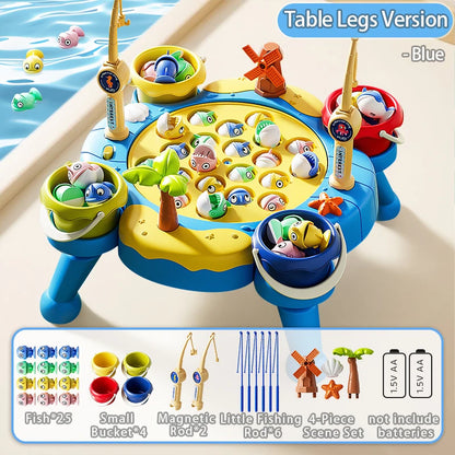 Magnetic Fishing Game - Educational Learning Toy with 2/6 Poles