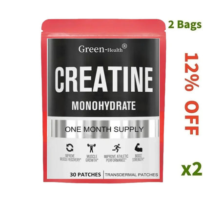 Creatine Monohydrate Transdermal Patches for Muscle Growth,