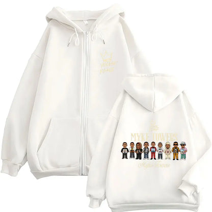 Rapper Myke Towers Album Cover Zipper Hoodies
