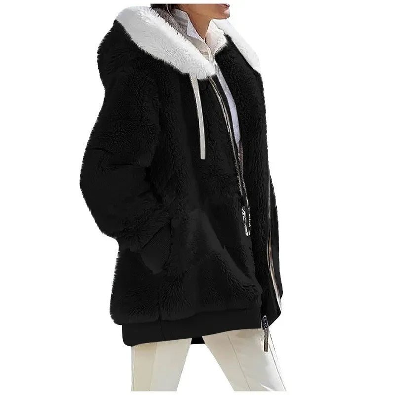 Autumn Winter Fashion Women's Coat New Casual Hooded