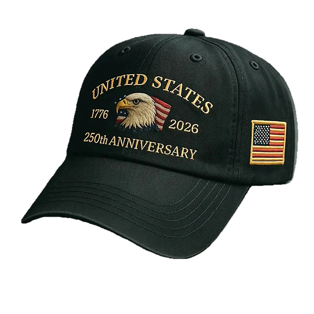 250th Anniversary Hat USA Patriotic Baseball Caps Eagle