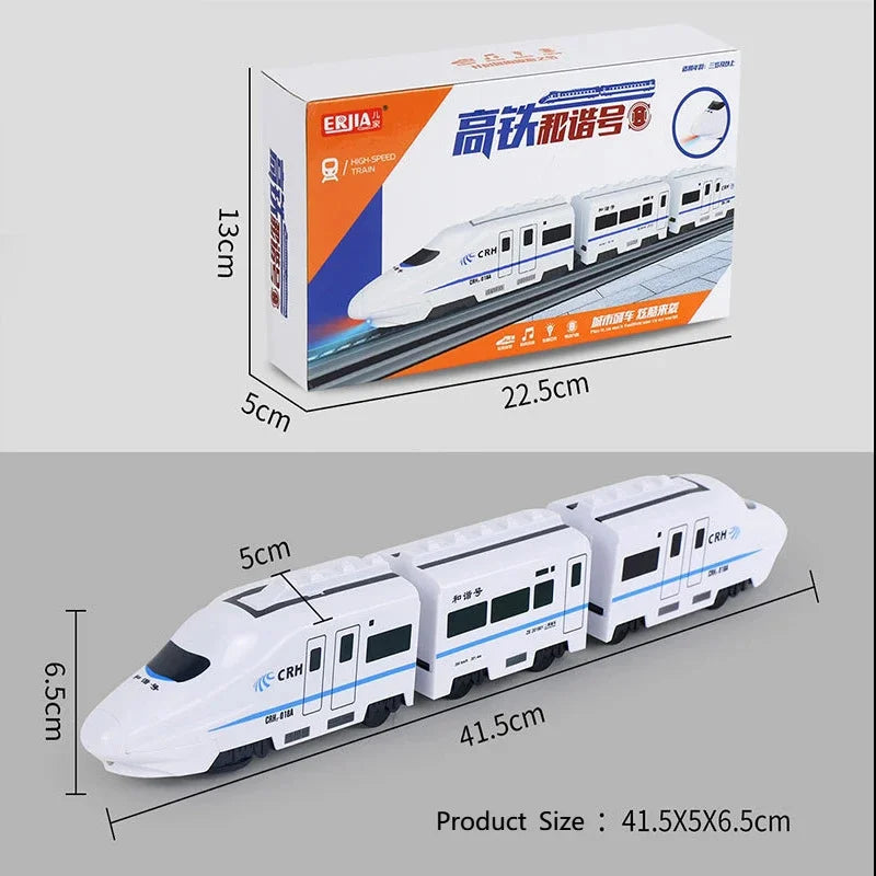 Kids DIY Simulation High Speed Railway Train Toy Car