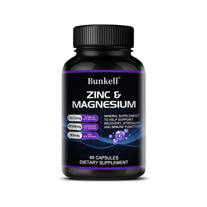 Zinc + Magnesium Supplement, Strong Bones, Teeth,