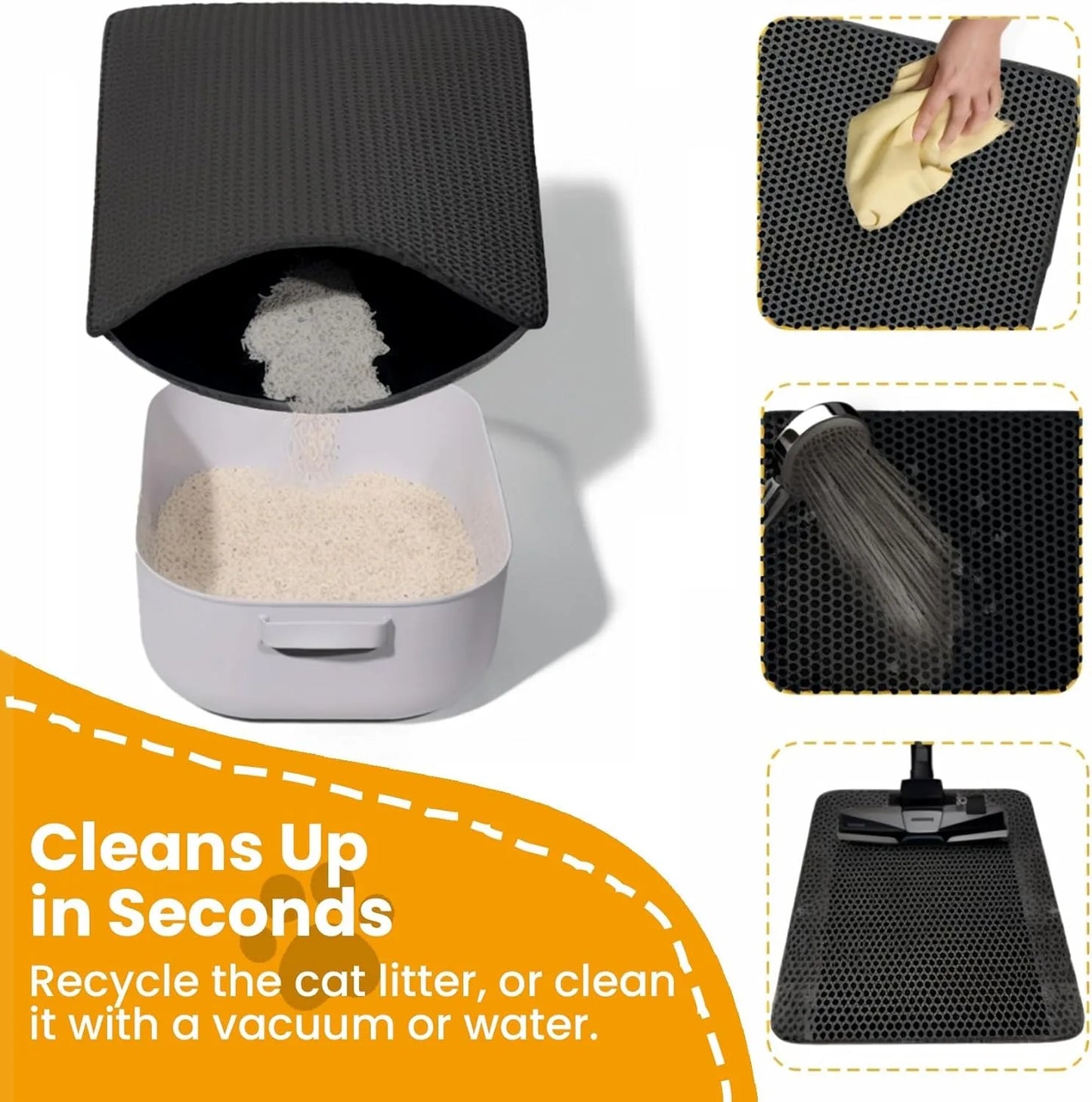 Cat Litter Mat Non Slip Big Pet Litter Box Filter Mat Double L