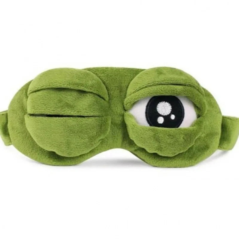 3D Sad Frog Sleep Mask Natural Sleeping Eyeshade