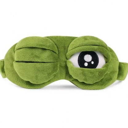 3D Sad Frog Sleep Mask Natural Sleeping Eyeshade