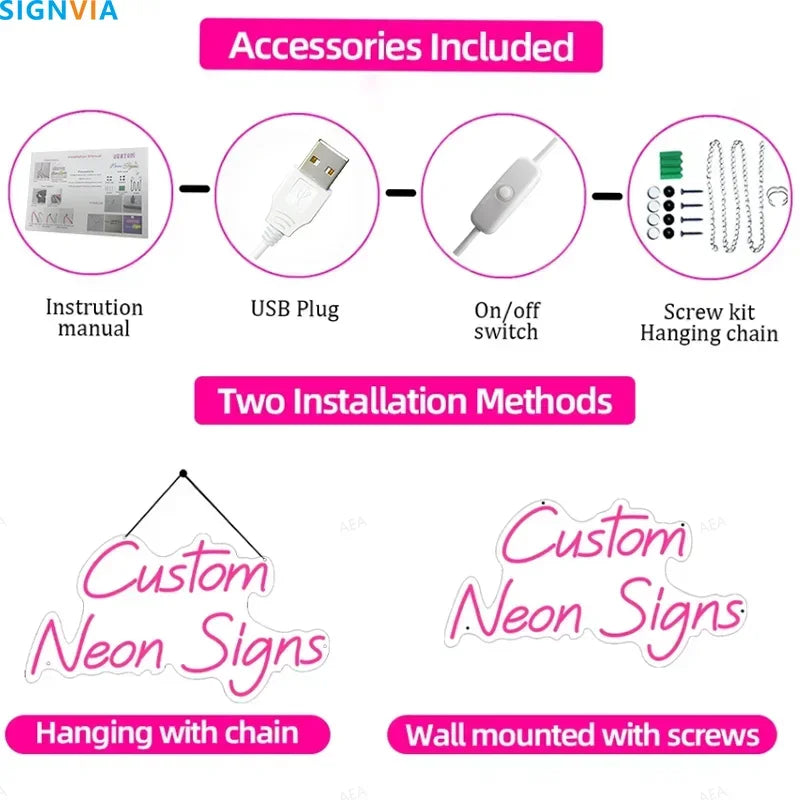 Custom "BLUE SEA" Anchor Nautical Shipboard Neon Sign