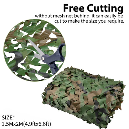 Camouflage Netting, Hunting Blind Camo Net, Sunshade Fence Nets, Lightweight, Bulk Roll, Mesh,Army Party Decorations,