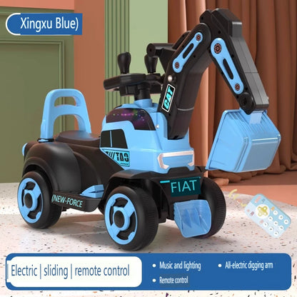 Children Excavator Digging Can Sit To Ride Roller Coasters