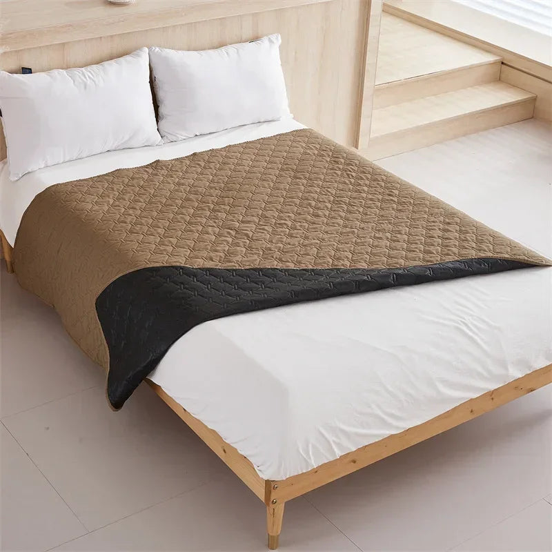 Water Repellent Bedspread on The Bed King Size