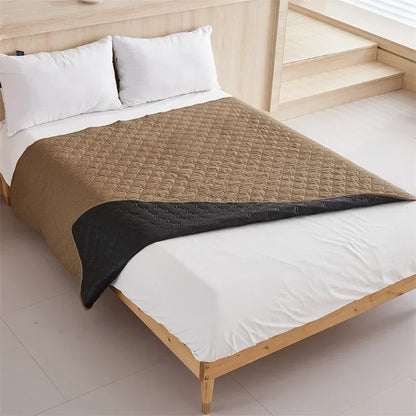 Water Repellent Bedspread on The Bed King Size