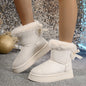 New Fashionable Bow Round Toe Elegant Snow Boots Winter