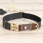 Free Custom PU Leather Dog Collar Engraved Dog Collars