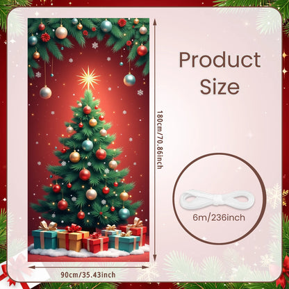 Christmas snowman Hanging Flag Door Banner