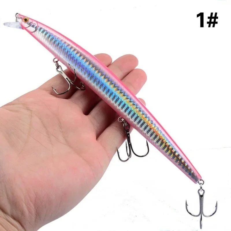 16 Colors 18cm 24g Minnow Fishing Lure Laser Crankbait