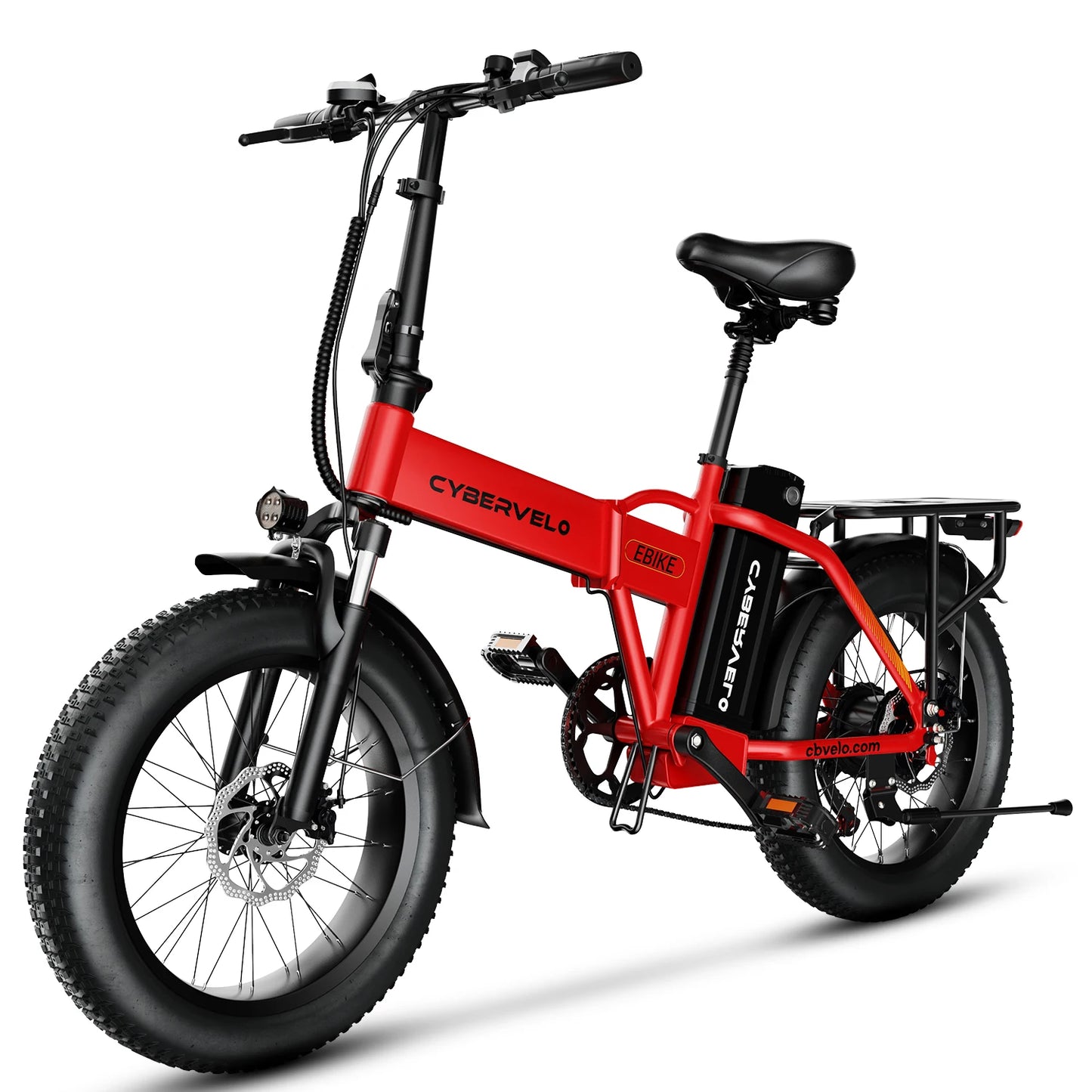 48V 20AH 20” Fat Tire Removable Battery E-Bike, 1000W Peak 7- Speed shift City travel Electric Bike, 30MPH+ 80 Miles Max Range
