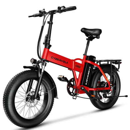48V 20AH 20” Fat Tire Removable Battery E-Bike, 1000W Peak 7- Speed shift City travel Electric Bike, 30MPH+ 80 Miles Max Range