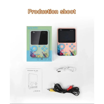G5 Mini Retro Game Console – 500+ Classic Games, 3-Inch Display,