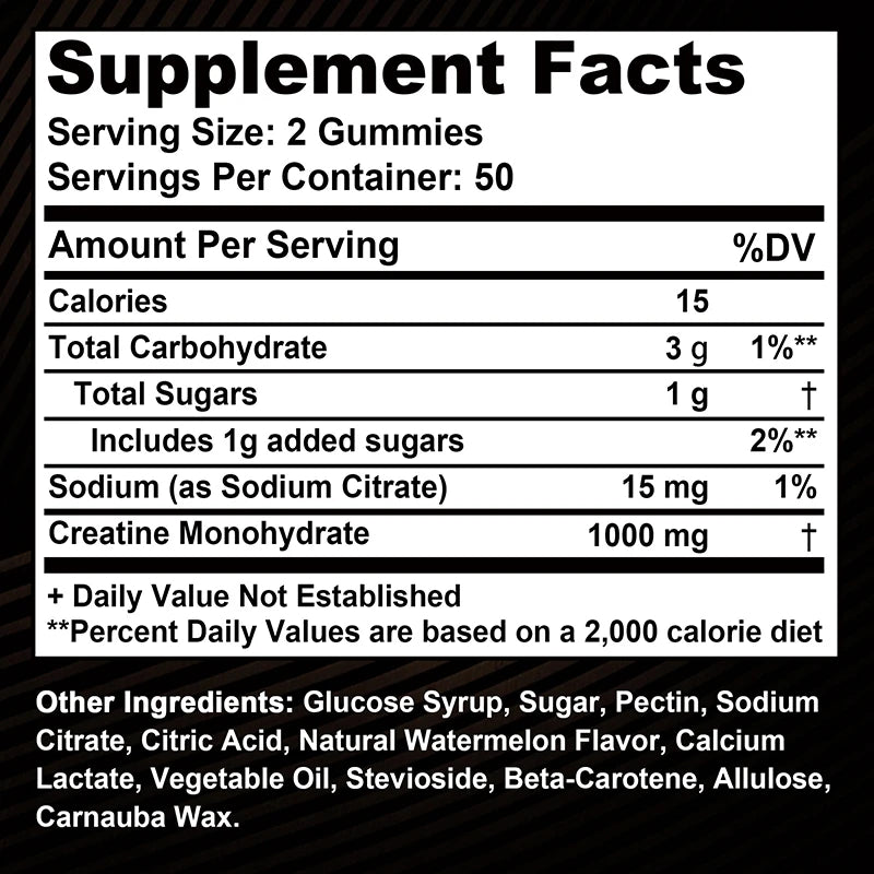 Creatine Monohydrate Gummies - Boost Energy, Build Muscle