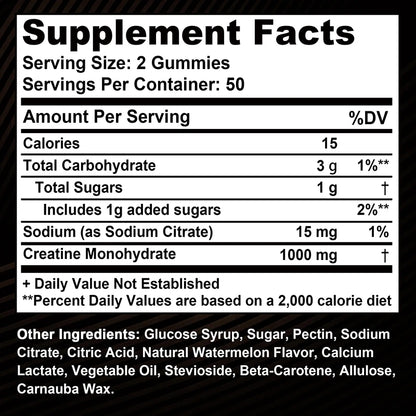 Creatine Monohydrate Gummies - Boost Energy, Build Muscle