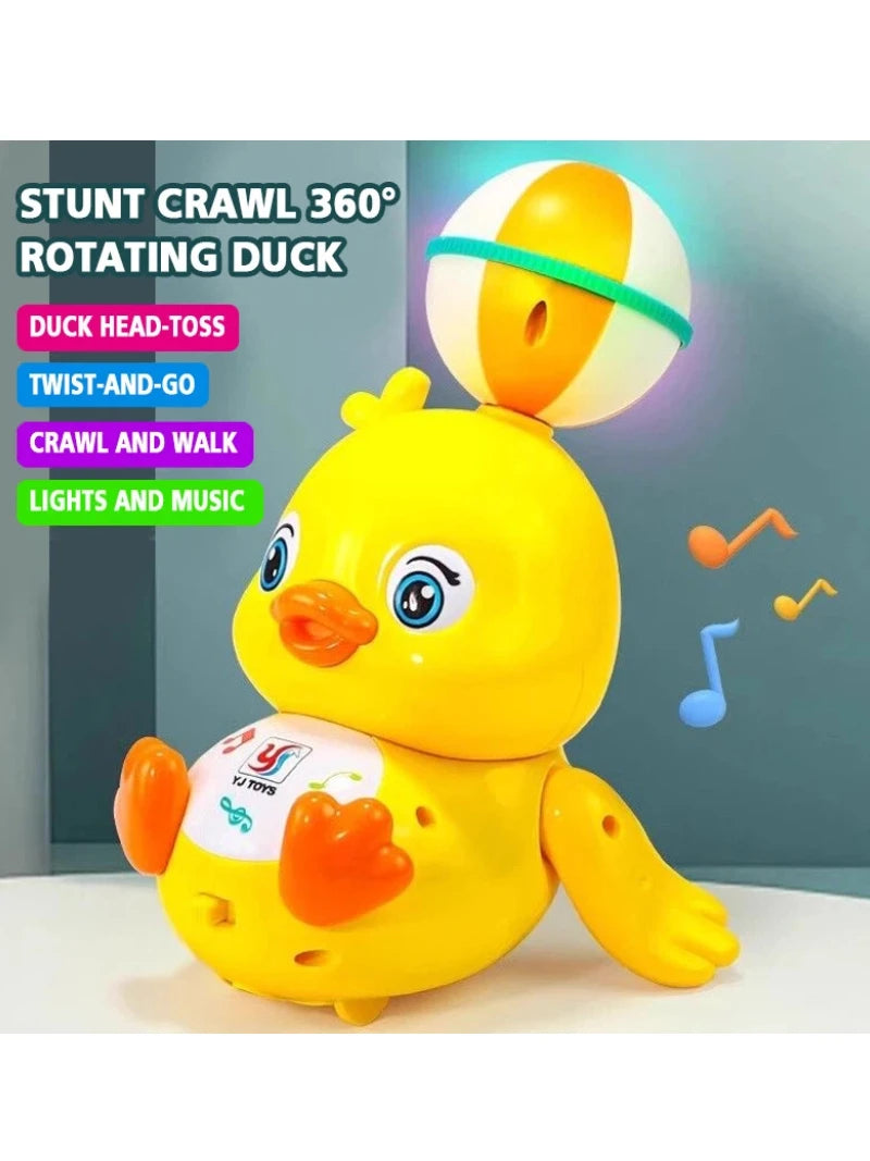 Electric Top Ball Duck Toy with 360 Degree Rotation Colorful