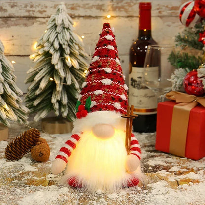 1~2pcs Gnome Christmas Decorations 30cm Light Up
