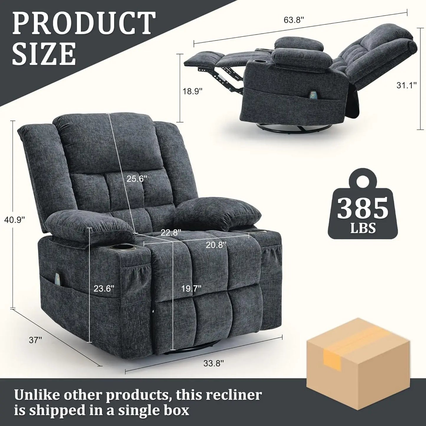 360 ° rotating rocking chair, baby gliding chair