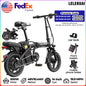 Adult and adolescent folding electric bicycles, 14 inch 500W 24MPH 48V 10Ah battery, 3-