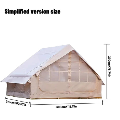Inflatable camping tent 4-8 people with windows portable