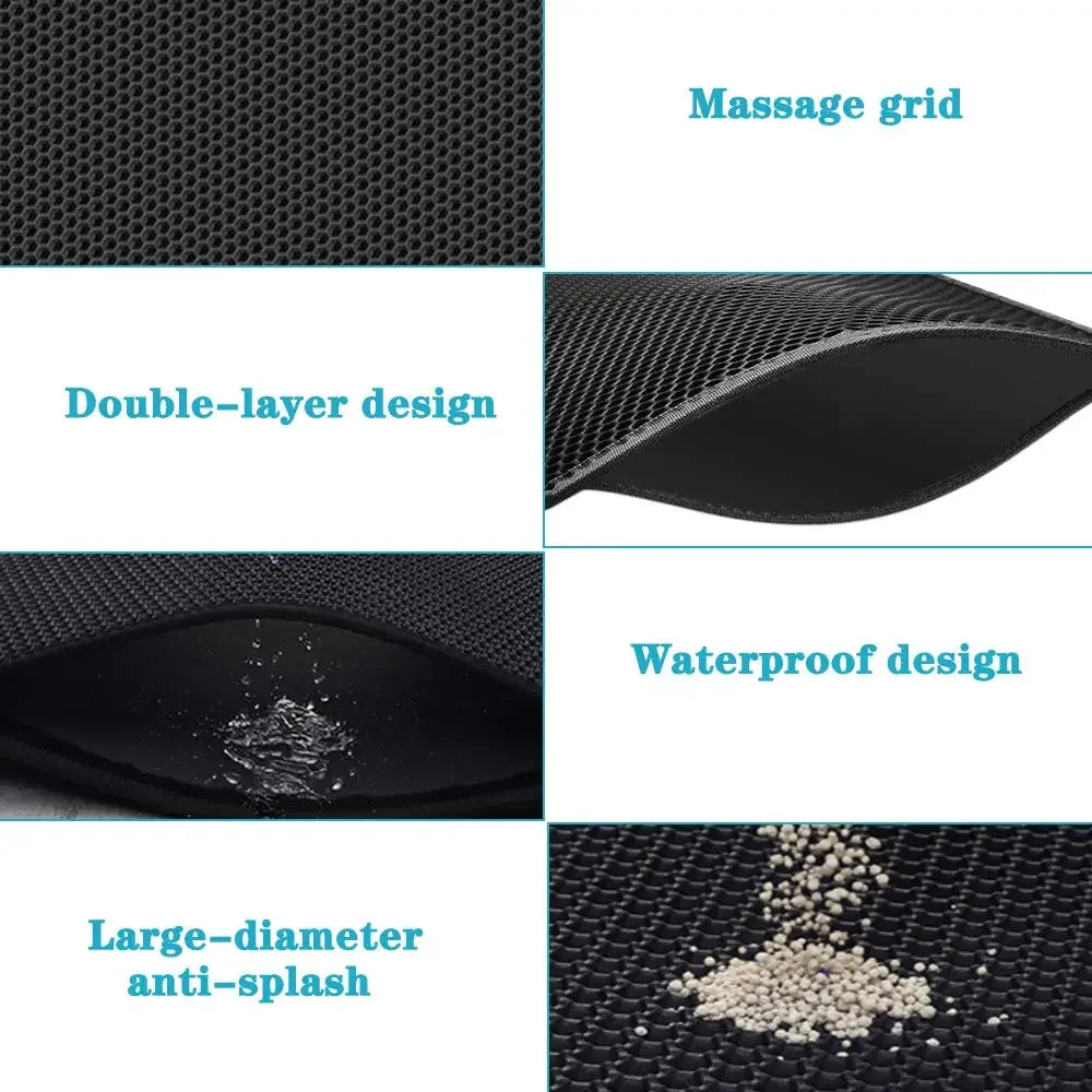 Cat Litter Mat With Gift Double Layer Waterproof Pet Litter Box